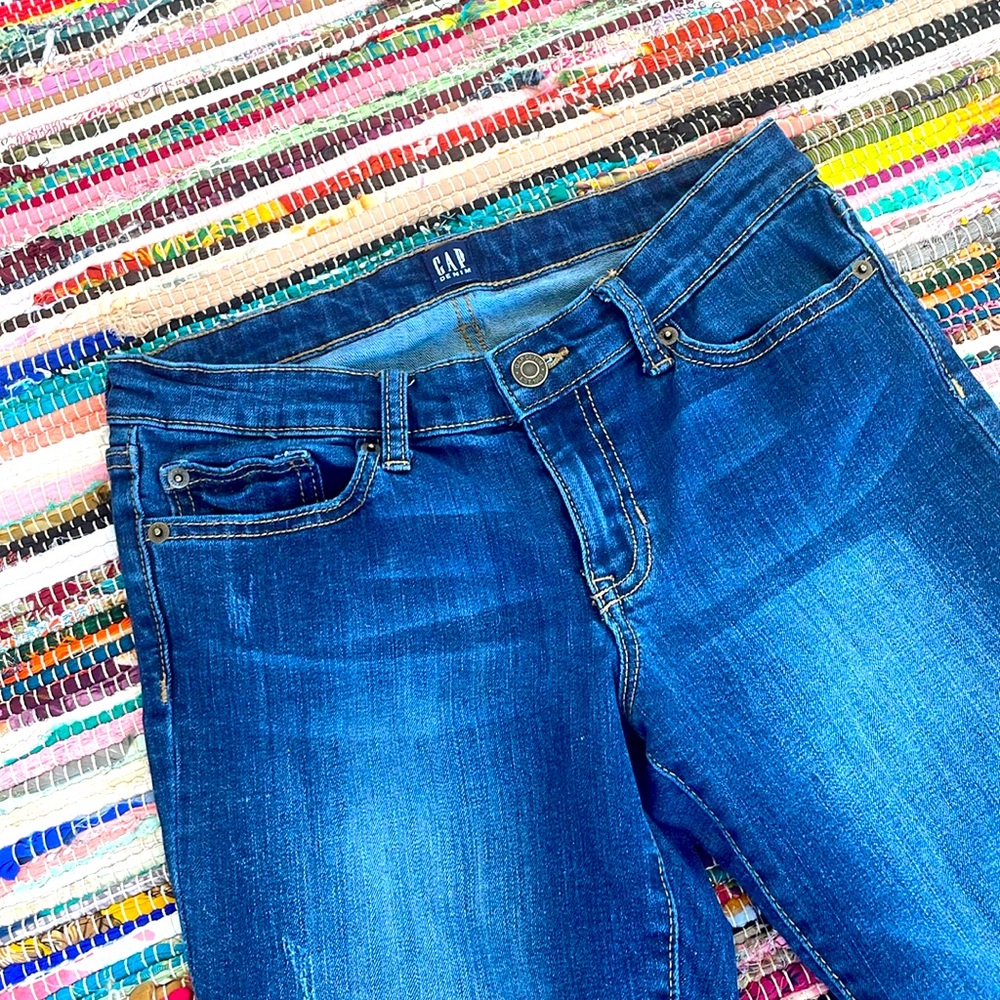 Gap Denim  Blue Distressed Legging Jeans-#1924